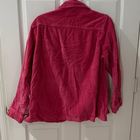 Vintage L.L. Bean Women’s Corduroy Shirt Jacket shacket in Pink/red size small - Picture 5 of 5